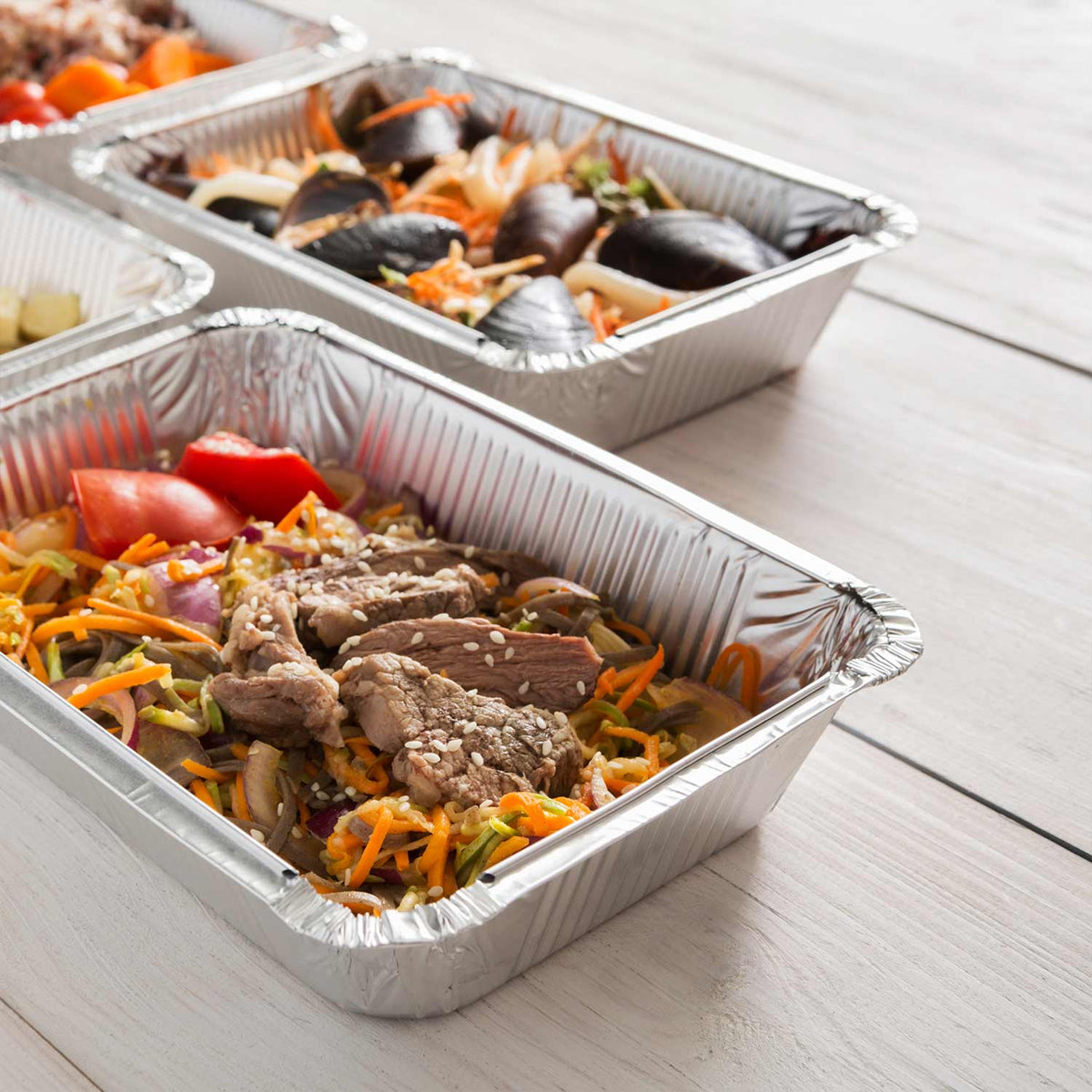 Alu-Container Rechteckig mit Deckel