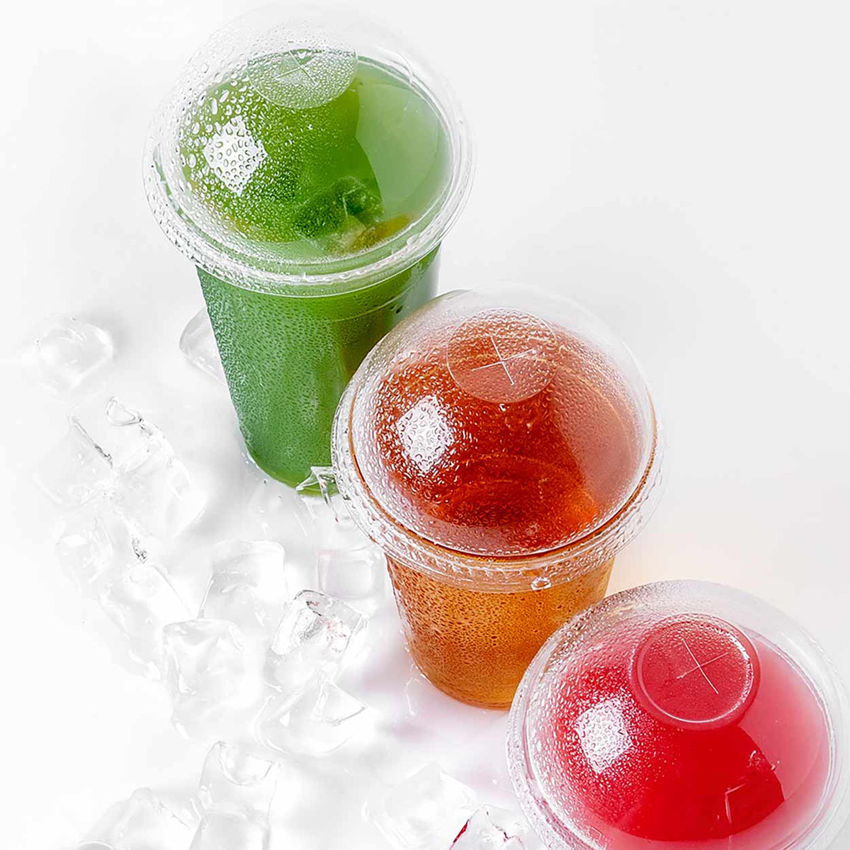 Plastikbecher mit Deckel für Cocktails – 14 oz (ca. 414 ml)